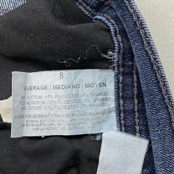 Gloria Vanderbilt Amanda Straight Leg Women's size 8 Dark Wash Blue Denim Jeans - Picture 5 of 5